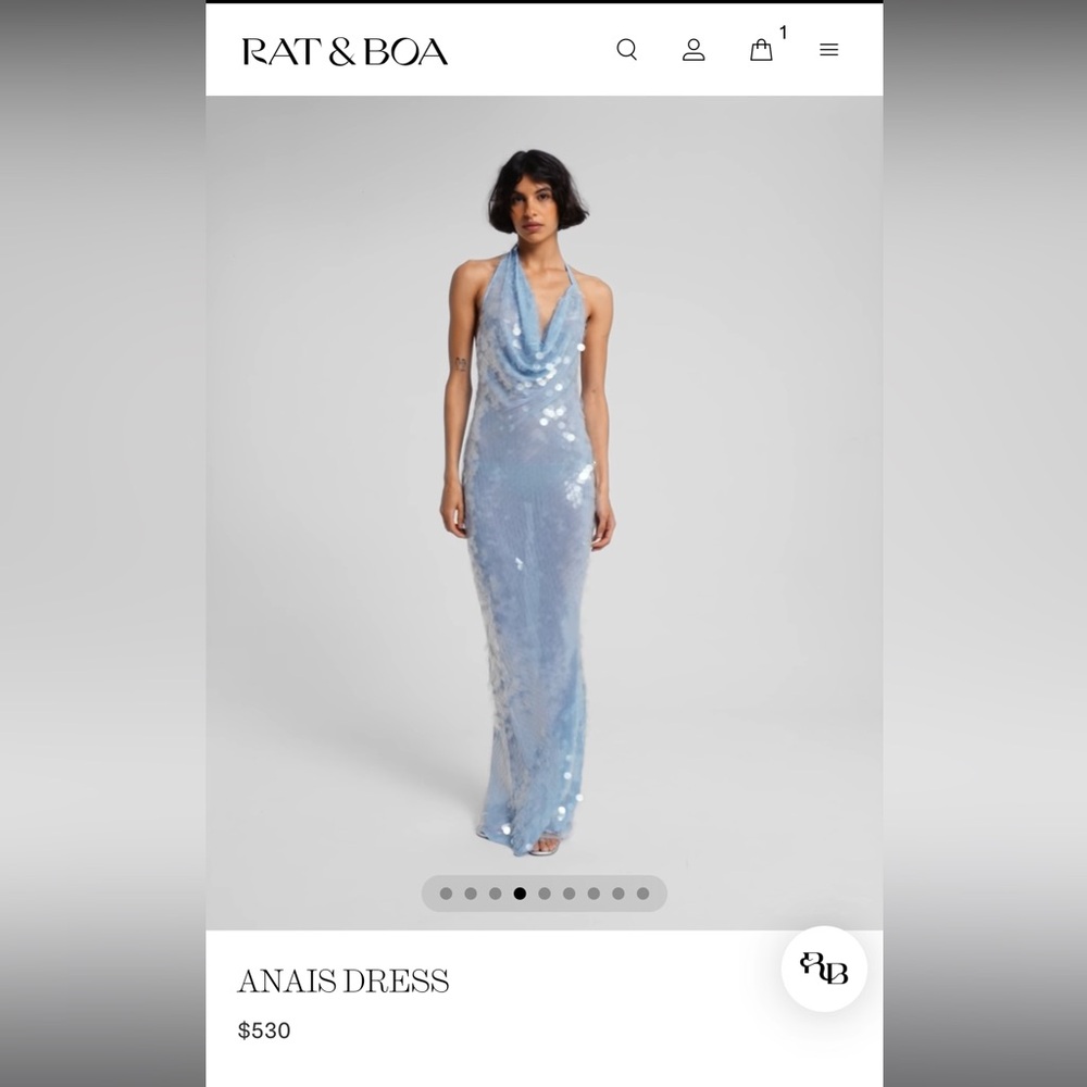 Rat & Boa Light Blue Backless Dress